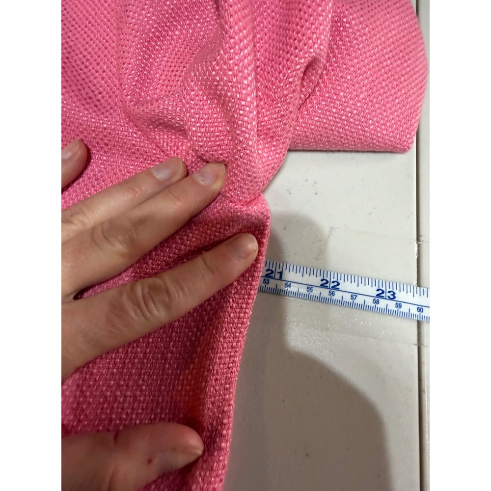 Talbots Blazer Women 12P Pink Textured Open Front Basketweave Career Barbiecore - Picture 9 of 12